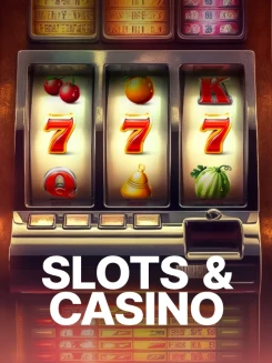 Portada de tragamonedas central para la fila de slots principales.